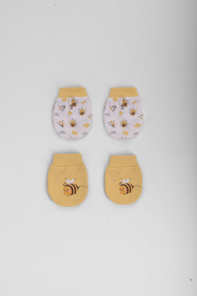 Printed Baby Mittens P/2