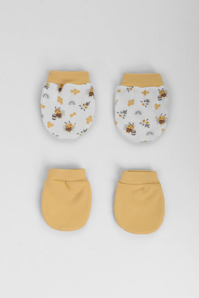 Printed Baby Mittens P/2