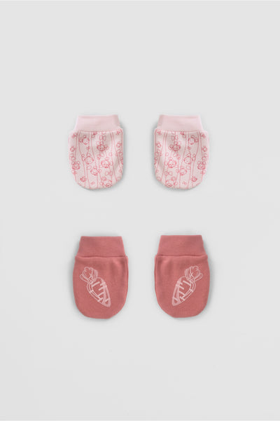 Printed Baby Mittens P/2