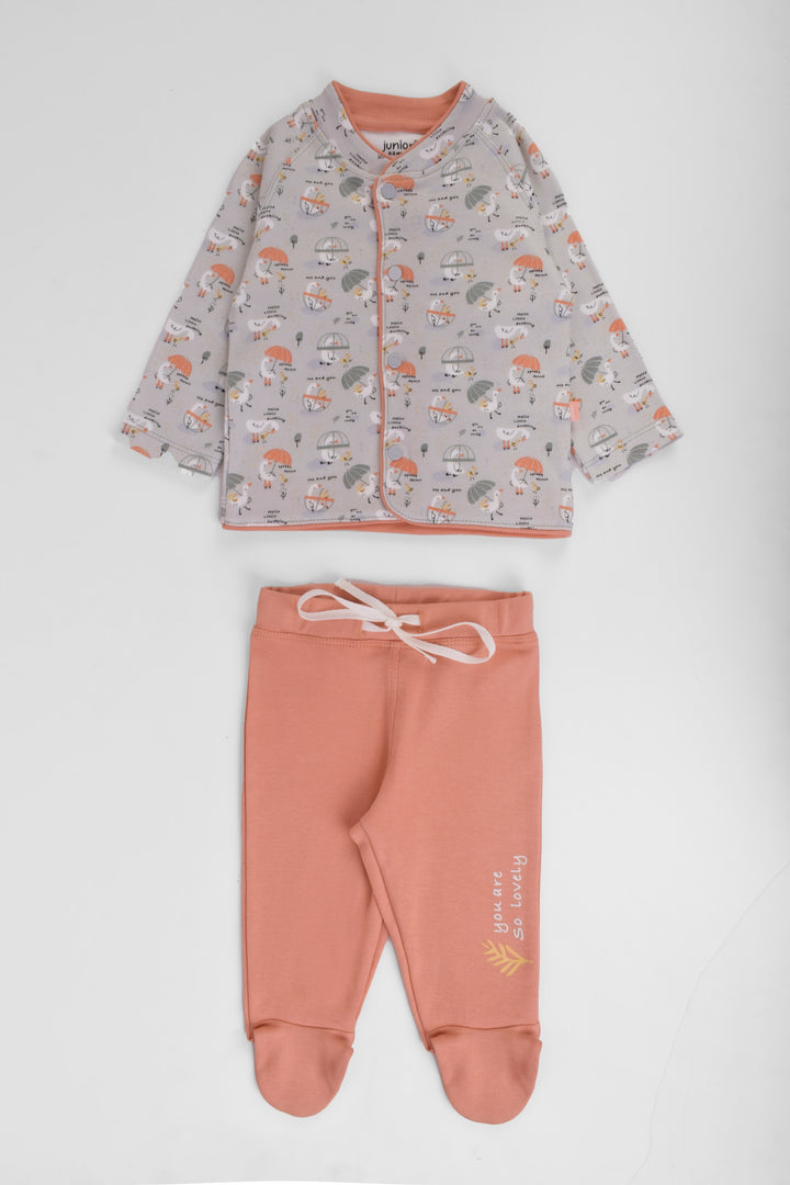Round Printed Pajamas Set