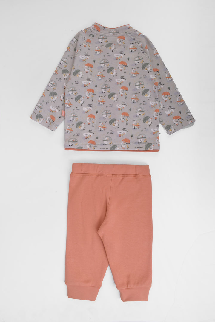 Round Printed Pajamas Set