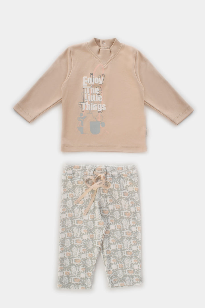 Round Printed Pajamas Set