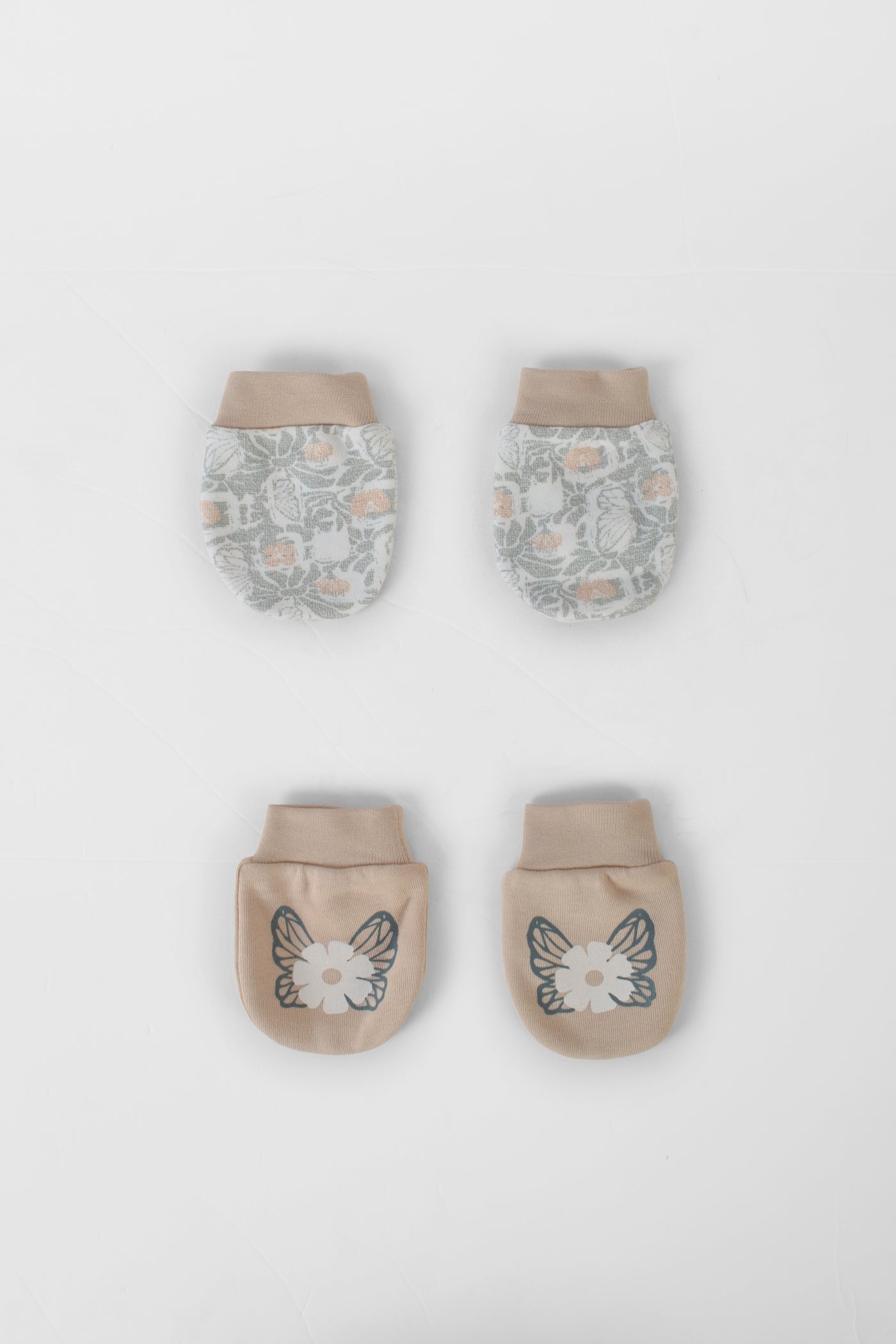 Printed Baby Mittens P/2