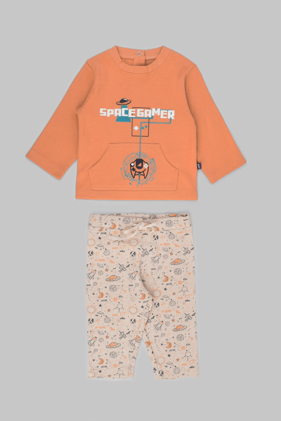 Rouned Printed Pajamas Set