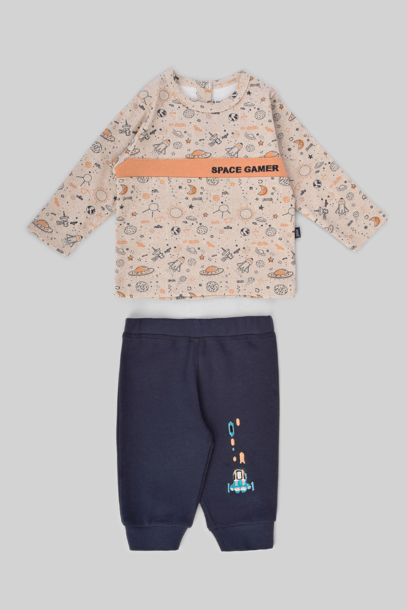 Rouned Printed Pajamas Set