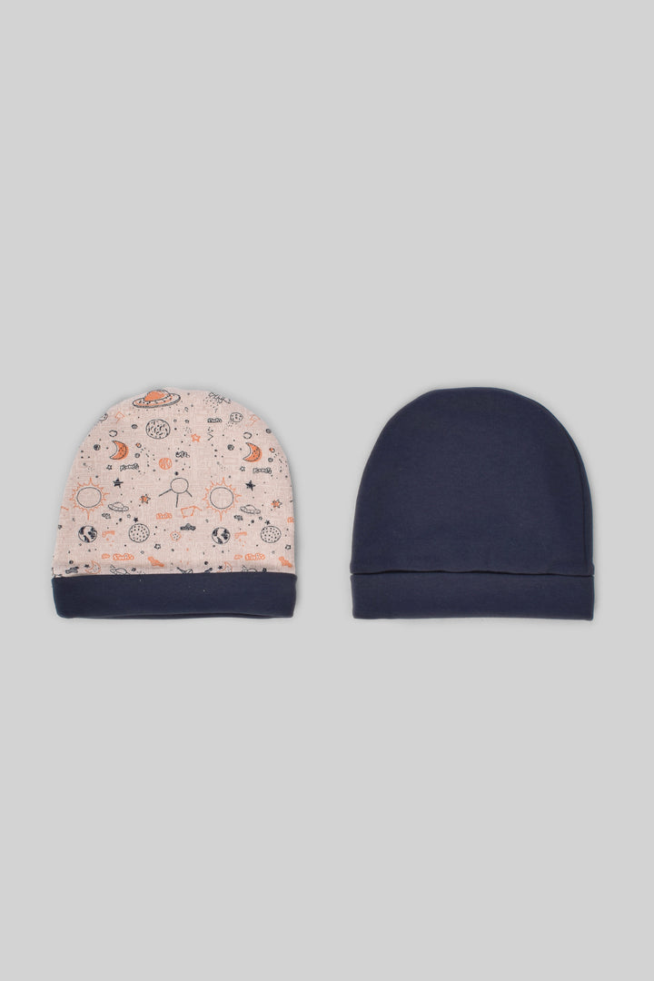 Printed Baby Baby Hats Pack Of 2
