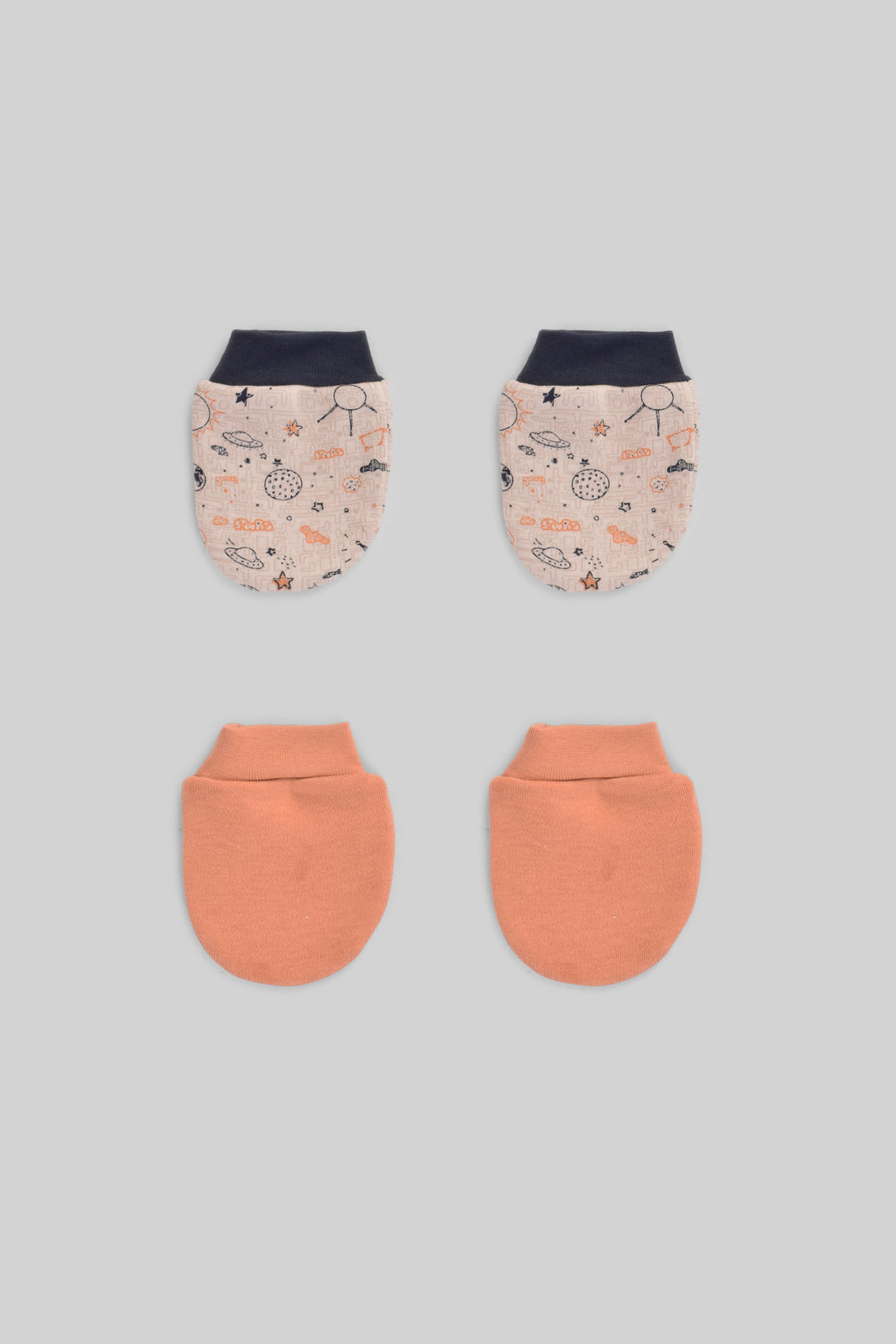 Printed Baby Mittens Pack Of 2