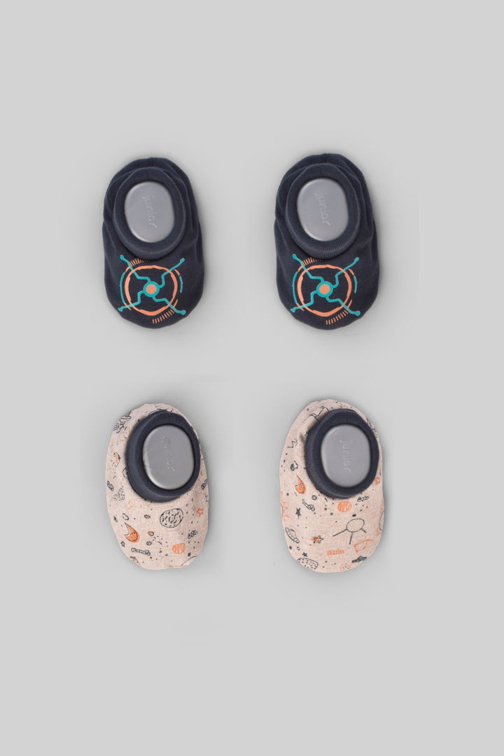 Printed Baby  Slippers Pack Of 2