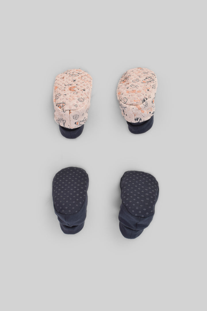 Printed Baby  Slippers Pack Of 2