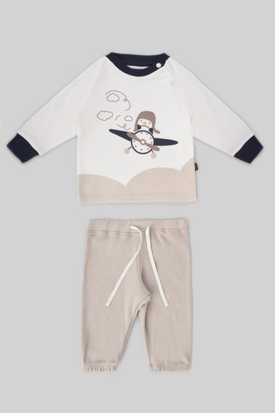 Rouned Pajamas Set