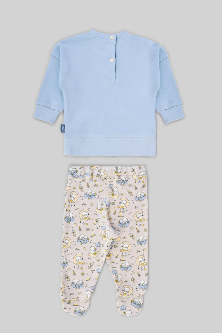Rouned Printed Pajamas Set