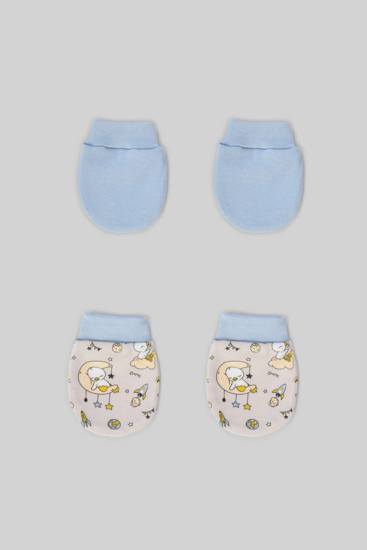 Printed Baby Mittens Pack Of 2