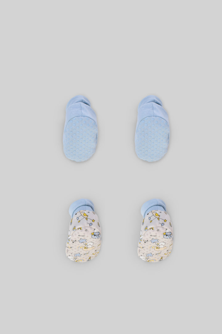 Printed Baby Slippers Pack Of 2