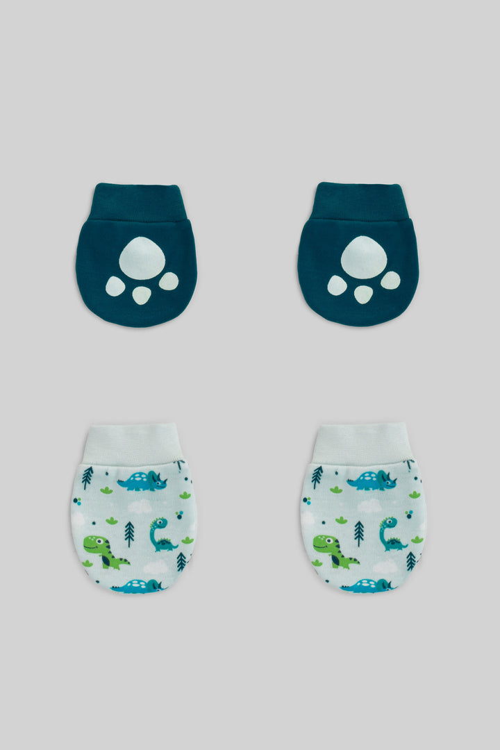 Printed Baby Mittens Pack Of 2