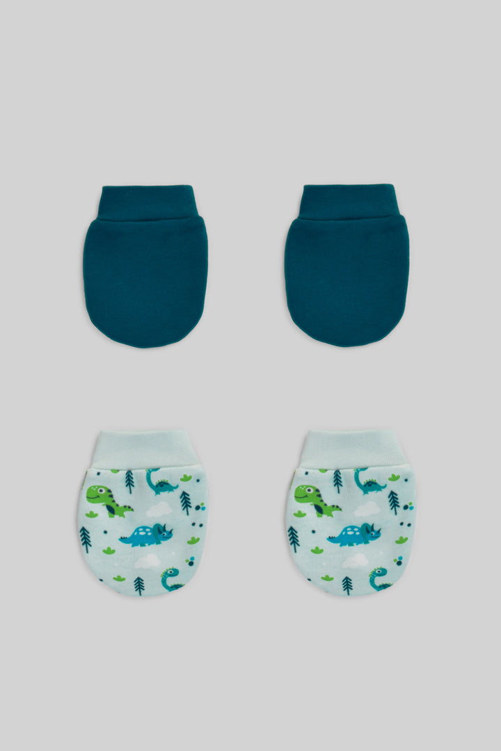 Printed Baby Mittens Pack Of 2