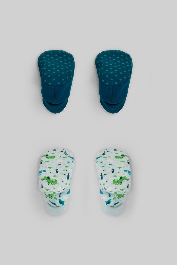 Printed Baby Slippers Pack Of 2