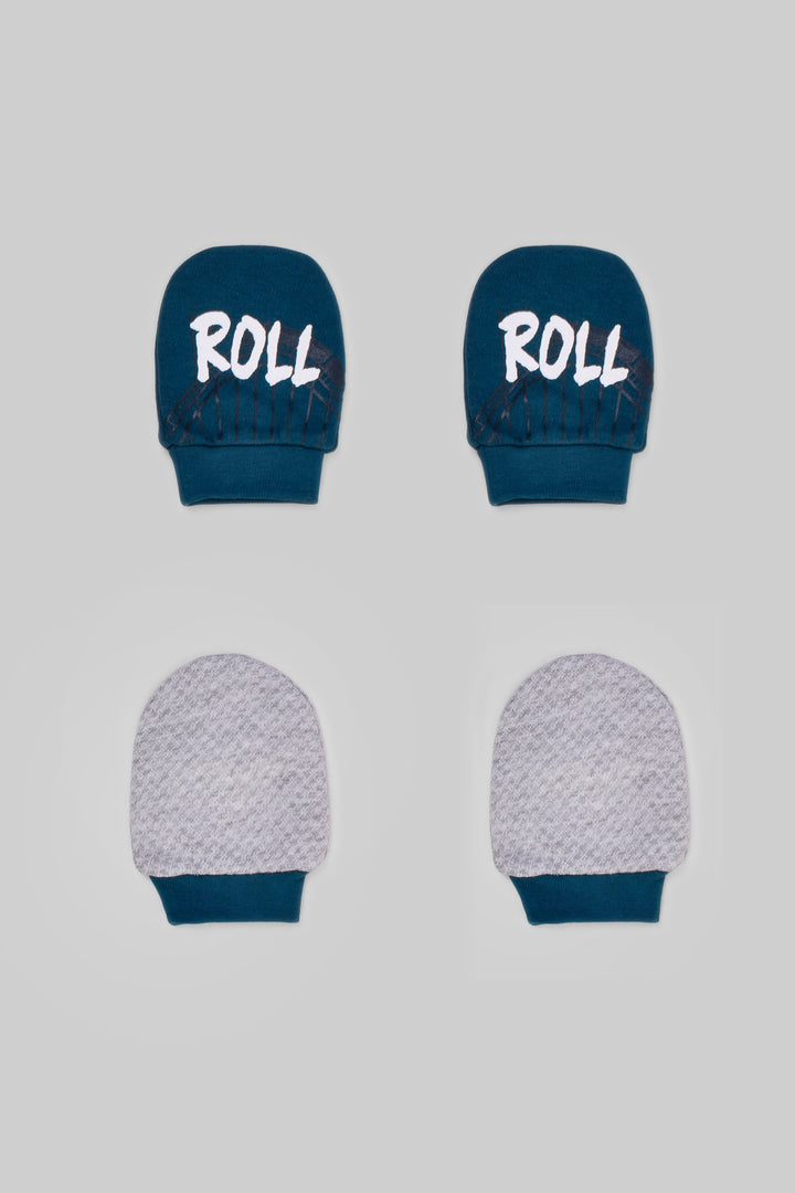 Printed Baby Mittens Pack Of 2