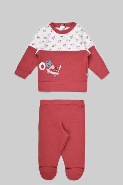 Rouned Printed Pajamas Set