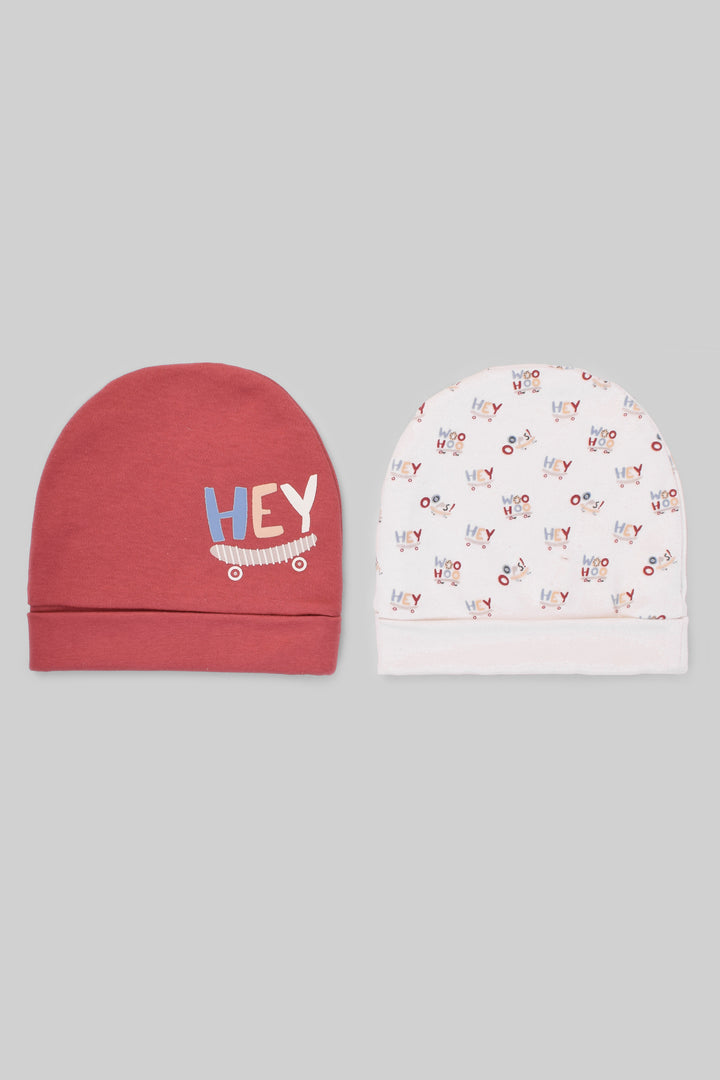 Printed Baby Baby Hats Pack Of 2