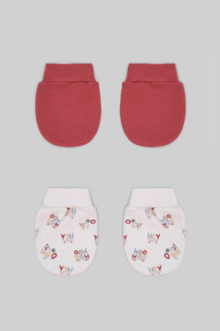 Printed Baby Mittens Pack Of 2