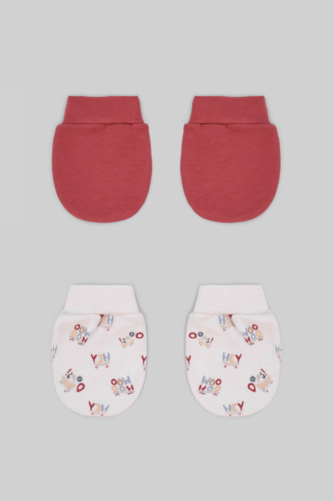 Printed Baby Mittens Pack Of 2