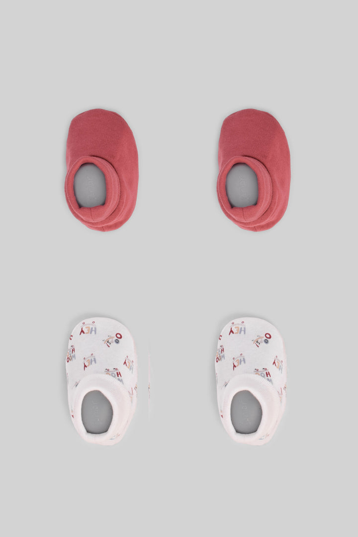 Printed Baby Slippers Pack Of 2