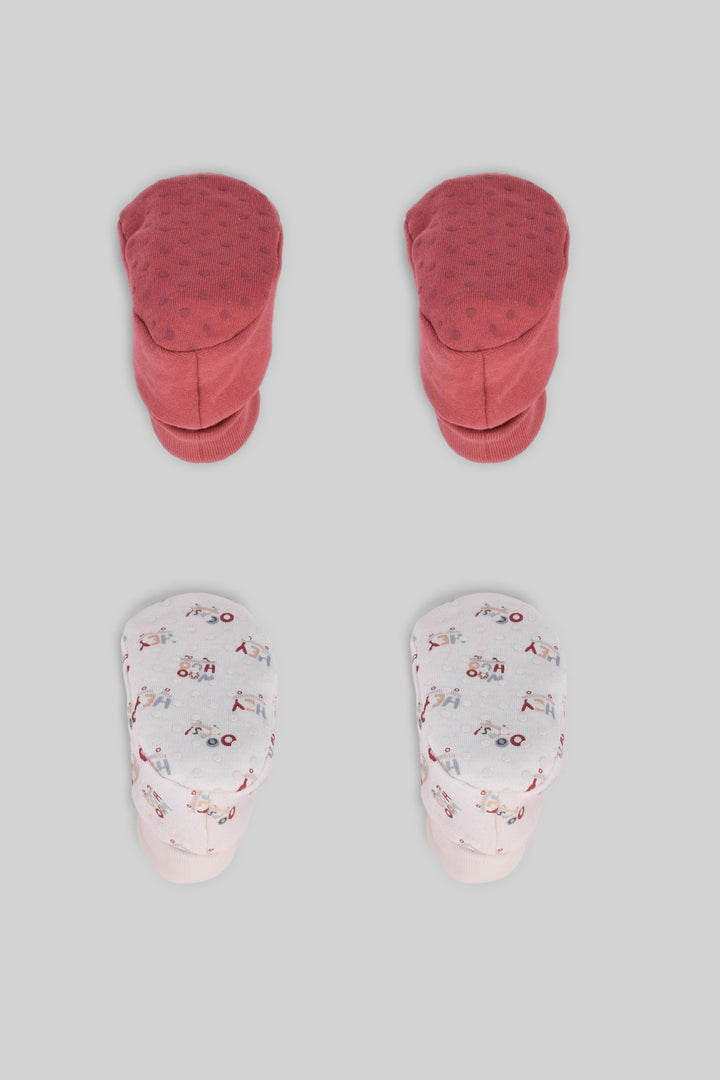 Printed Baby Slippers Pack Of 2