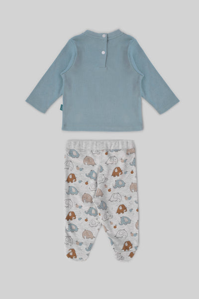 Rouned Printed Pajamas Set