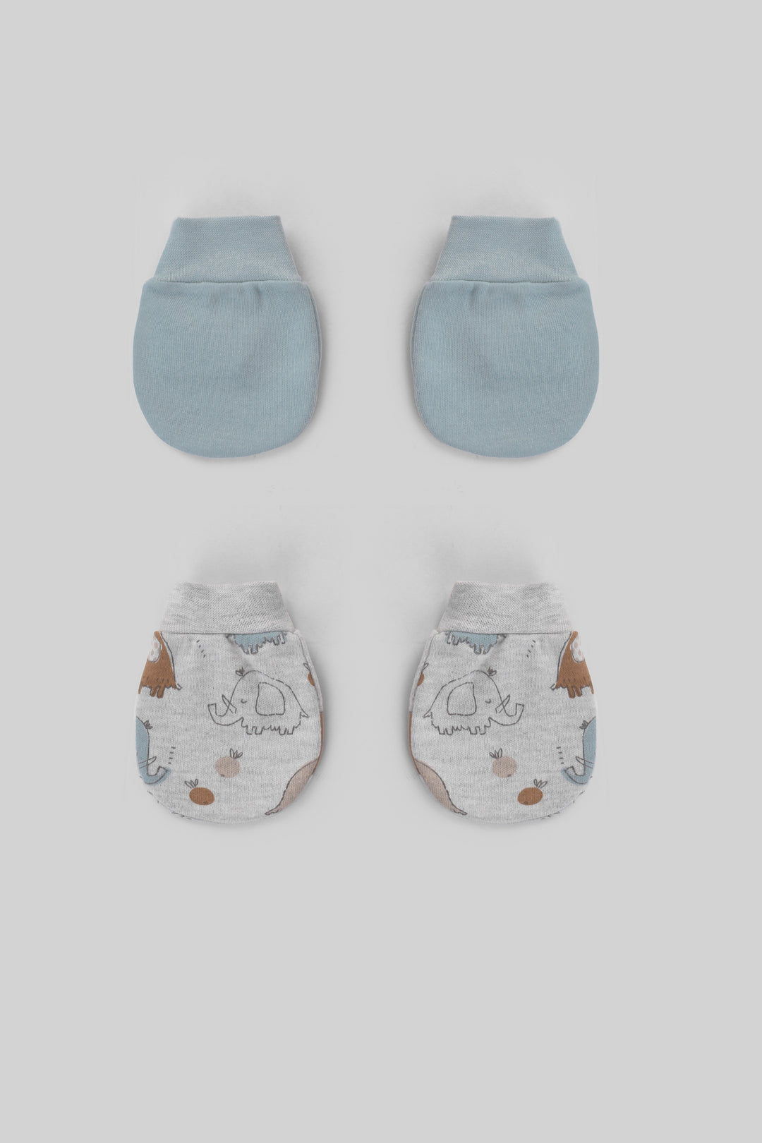 Printed Baby Mittens Pack Of 2
