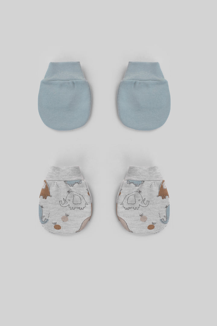 Printed Baby Mittens Pack Of 2
