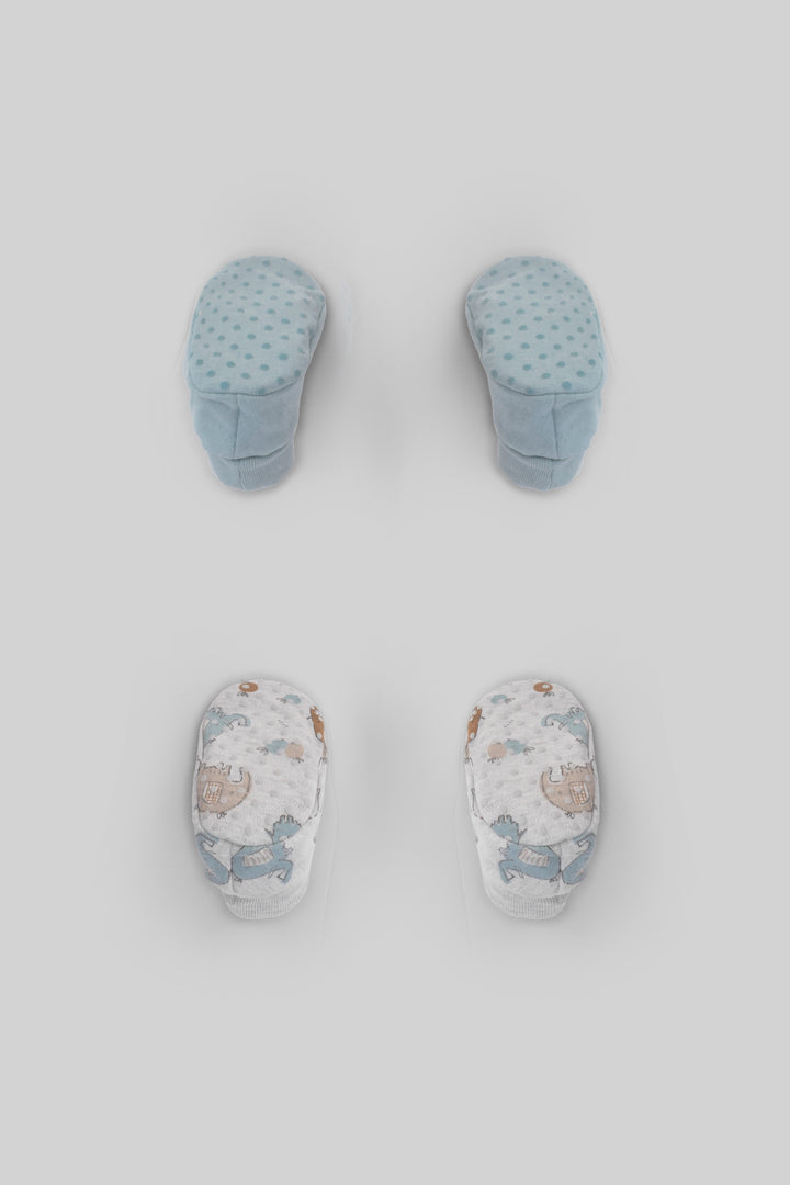 Printed Baby Slippers Pack Of 2