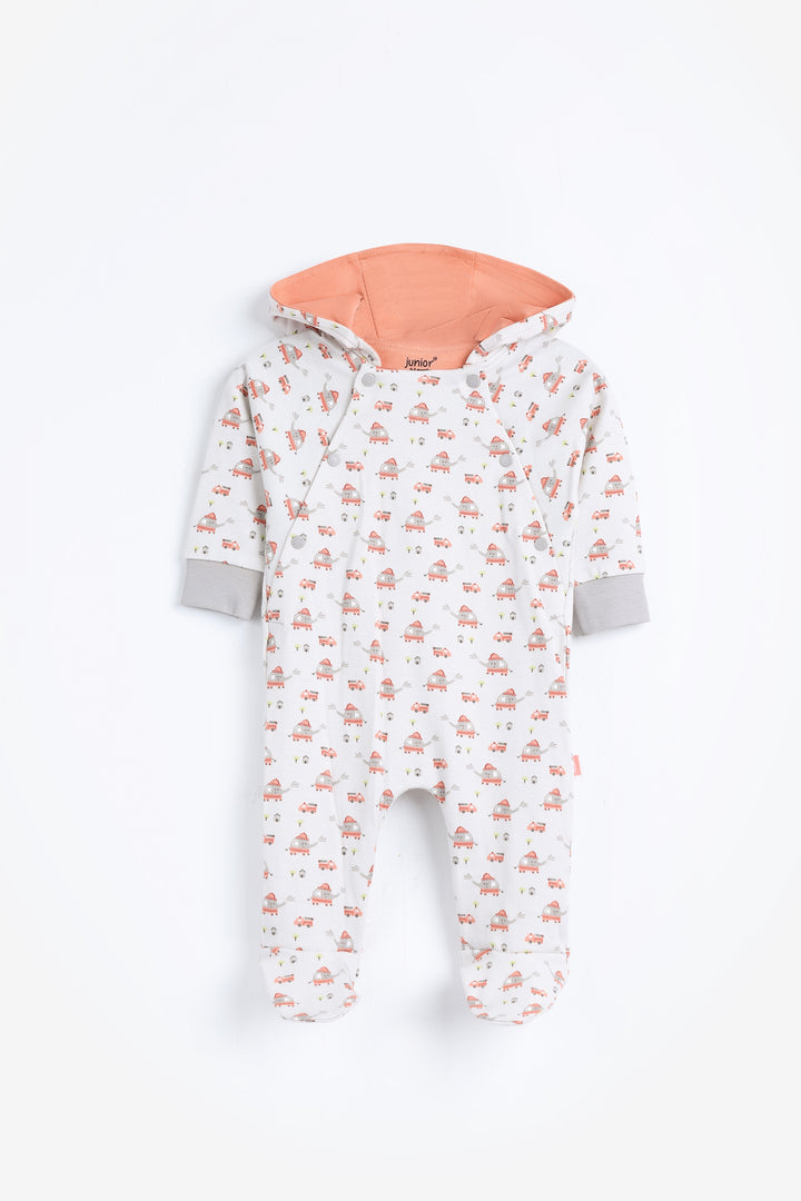 Printed Hooded Jumpsuit 3-2093-25