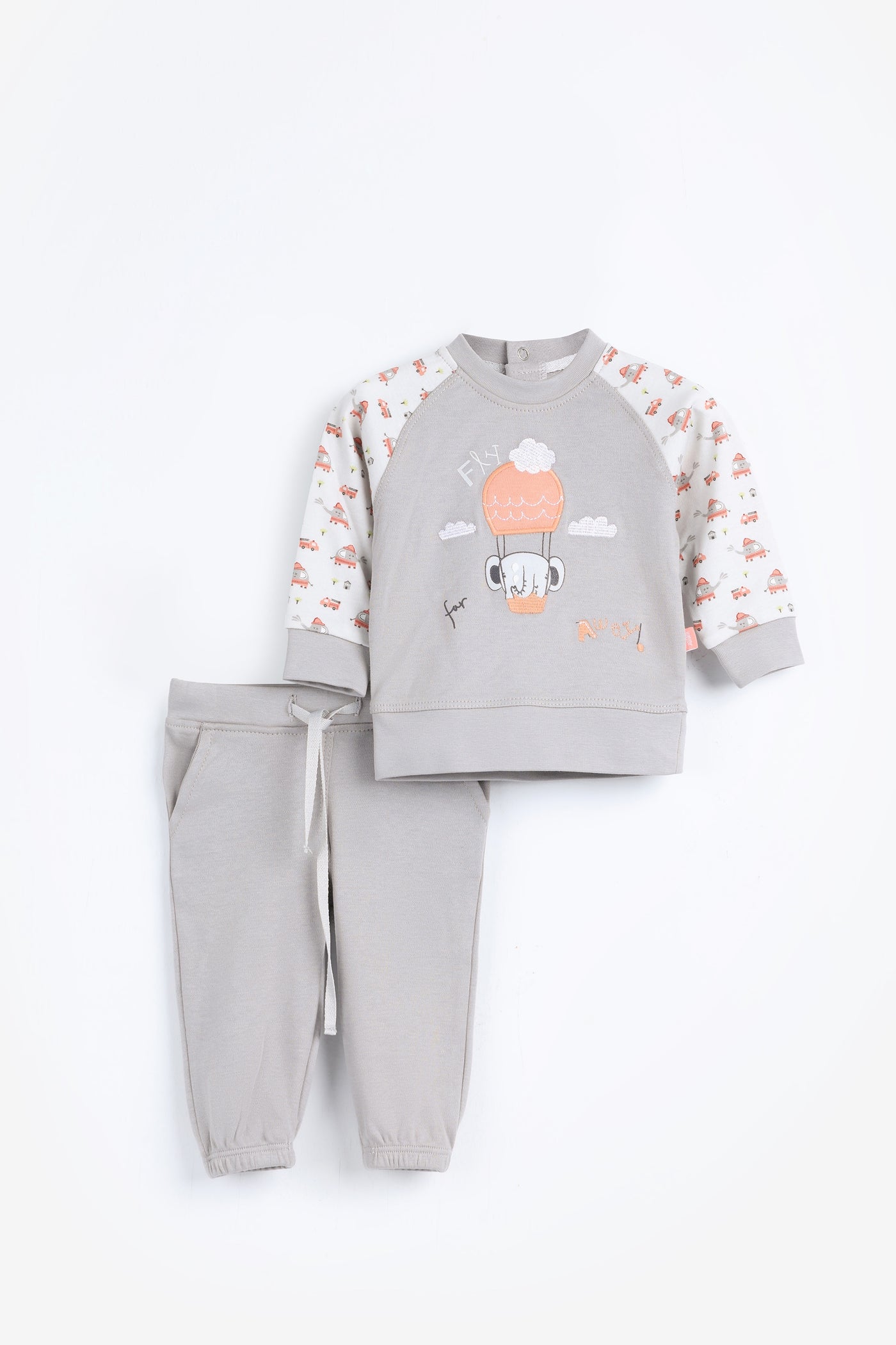 Round Printed Pajamas Set 3-2094-25