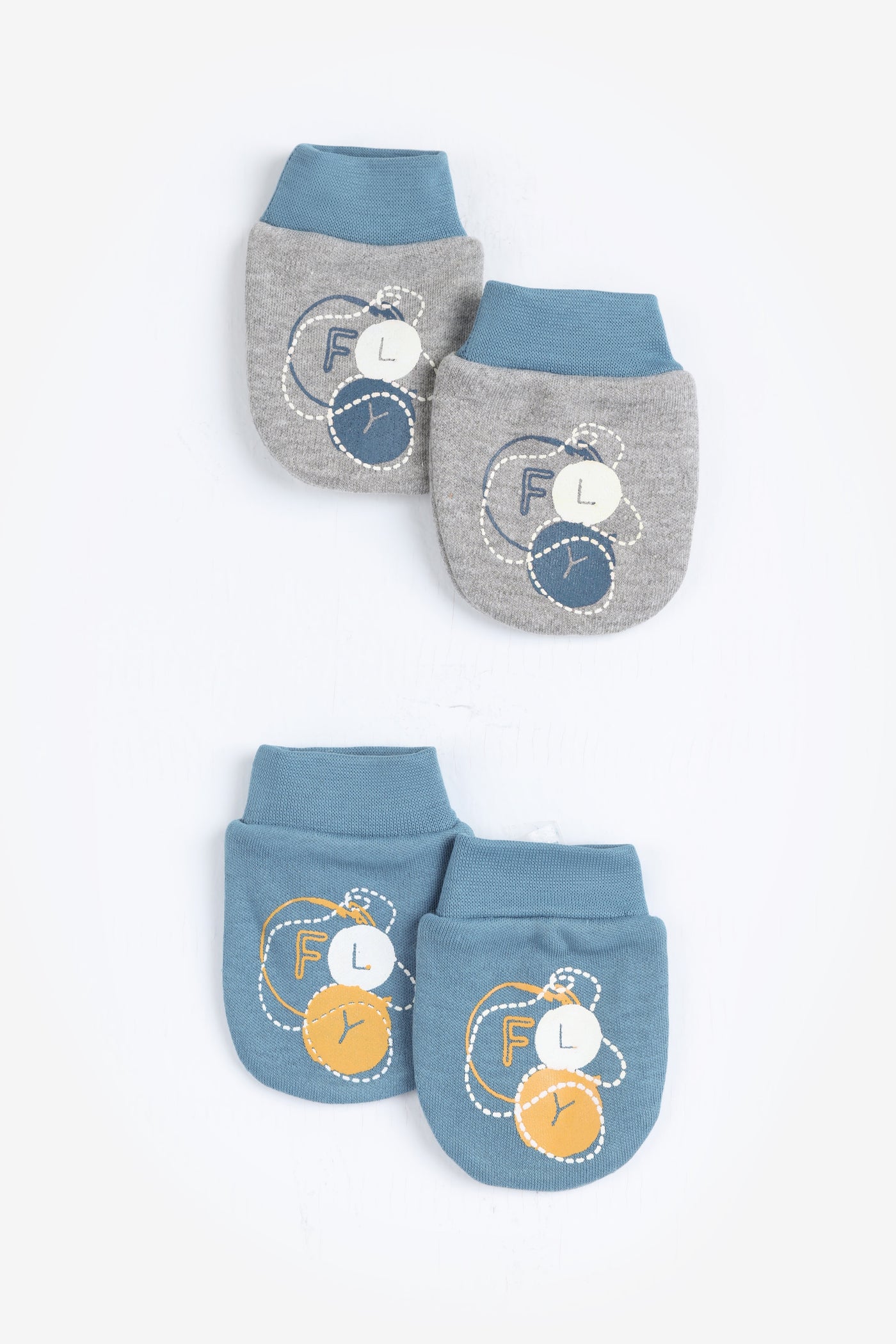 Printed Baby Mittens Pack Of 2 3-2110-25