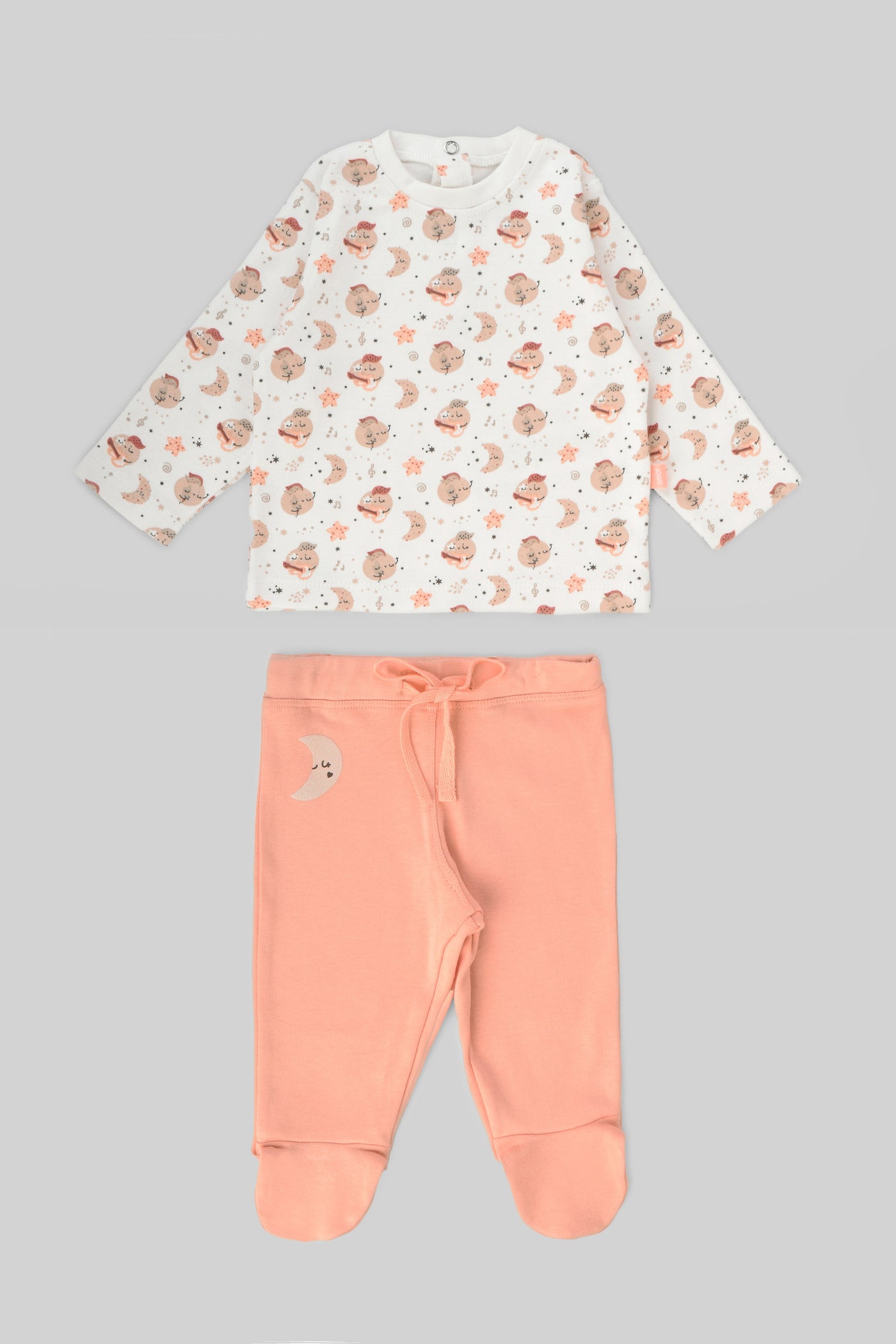 Rouned Printed Pajamas Set