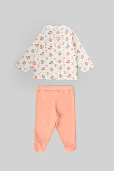 Rouned Printed Pajamas Set