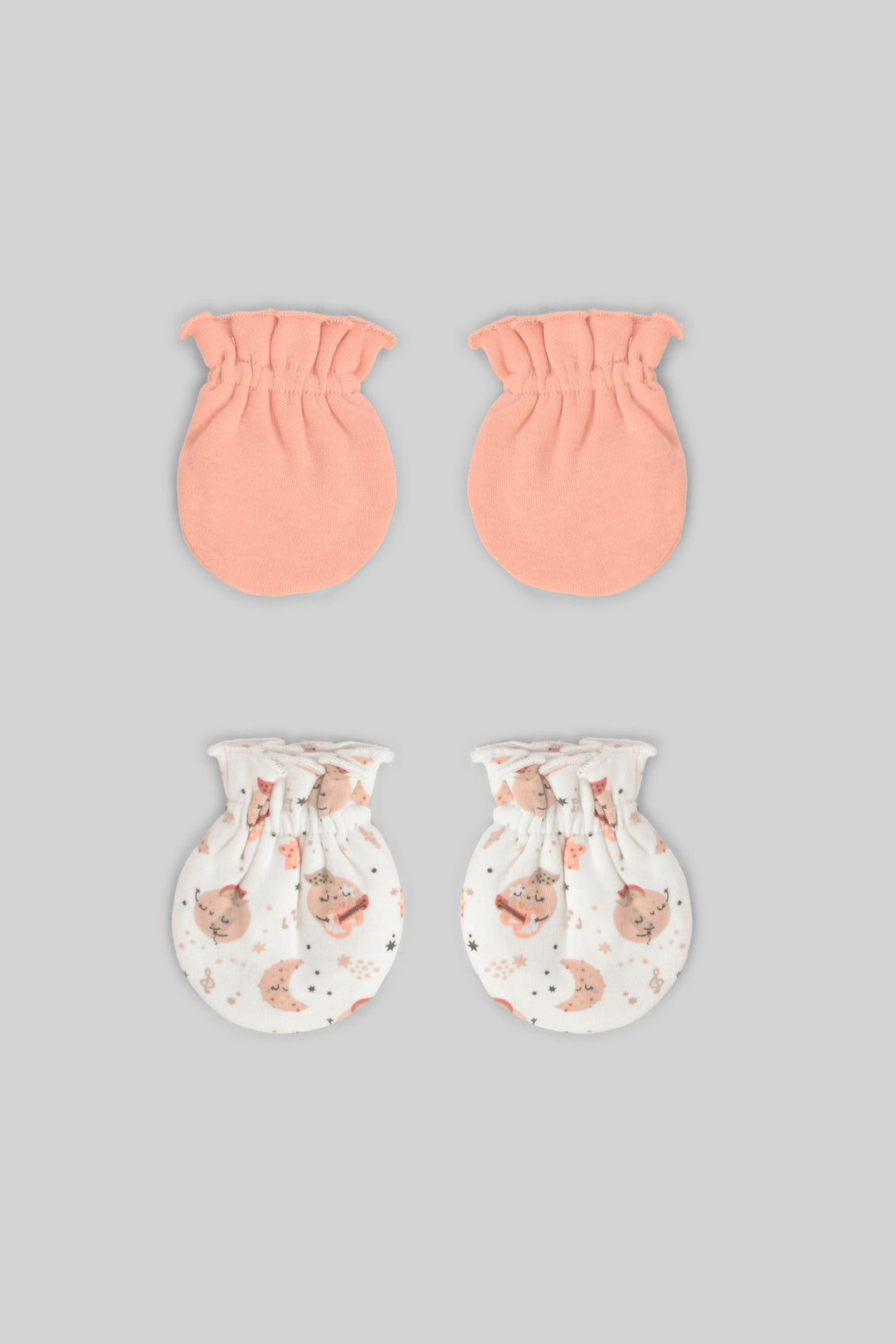 Printed Baby Mittens Pack Of 2