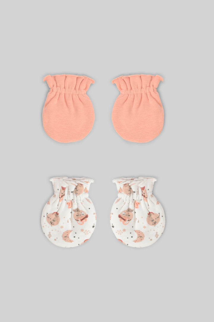 Printed Baby Mittens Pack Of 2