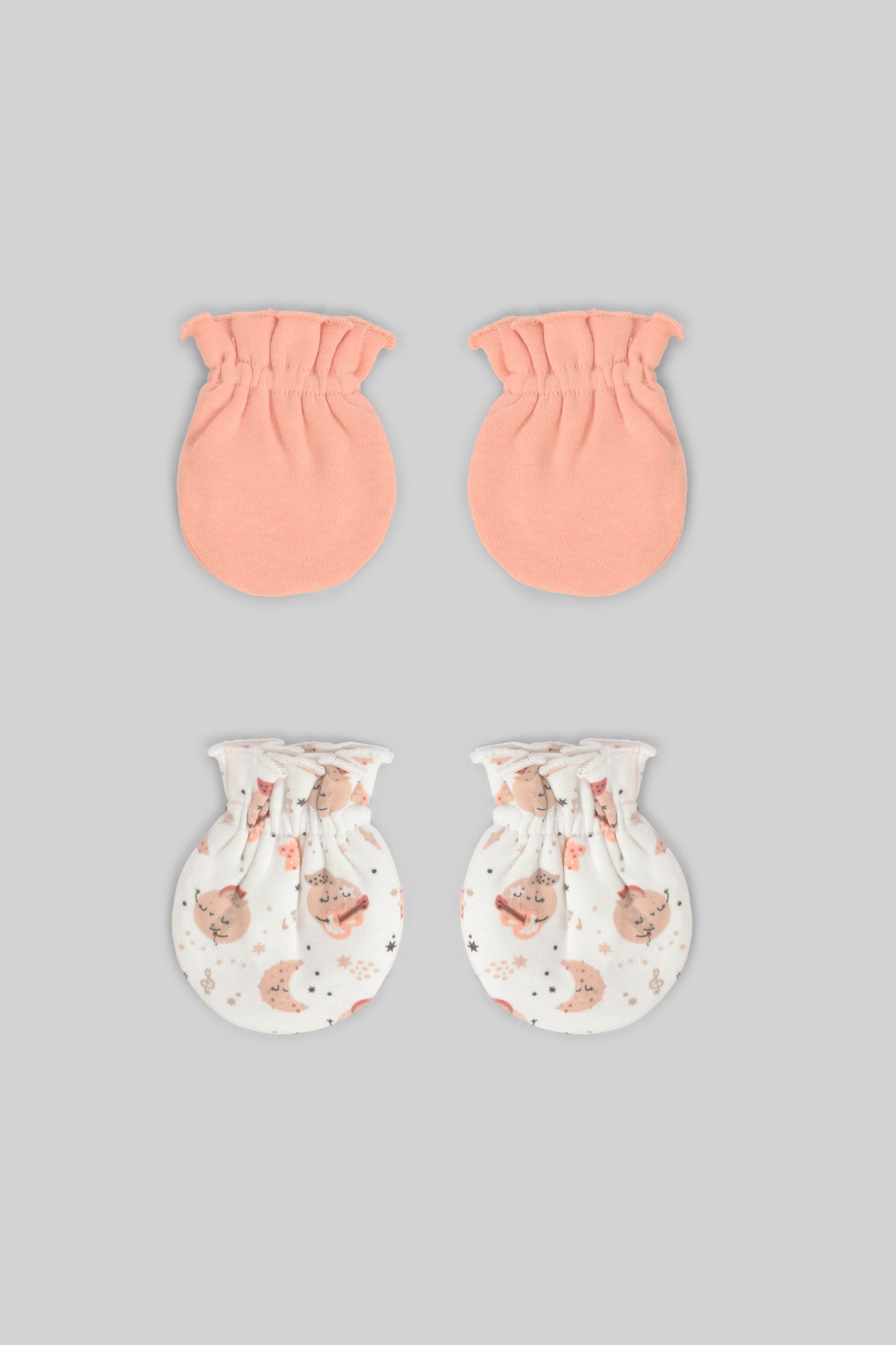 Printed Baby Mittens P/2