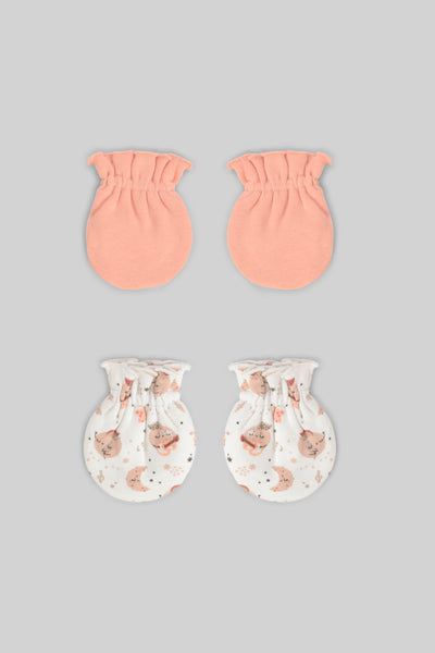 Printed Baby Mittens P/2