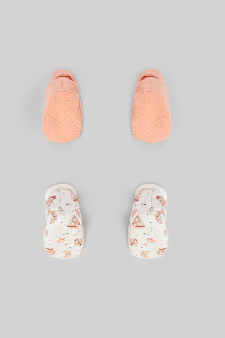 Printed Baby Slippers Pack Of 2