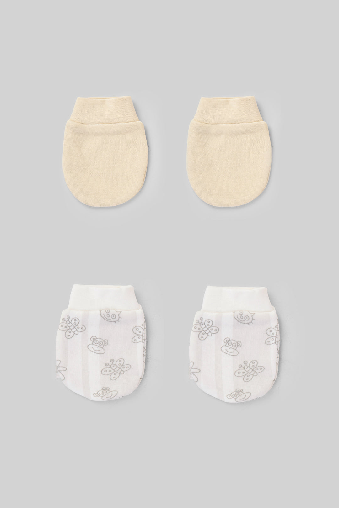 Printed Baby Mittens Pack Of 2
