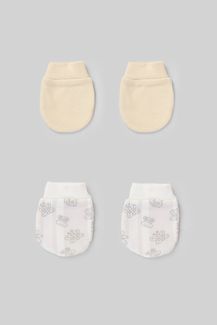 Printed Baby Mittens Pack Of 2