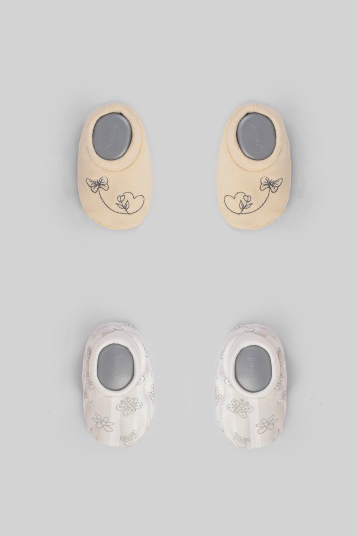Printed Baby Slippers Pack Of 2
