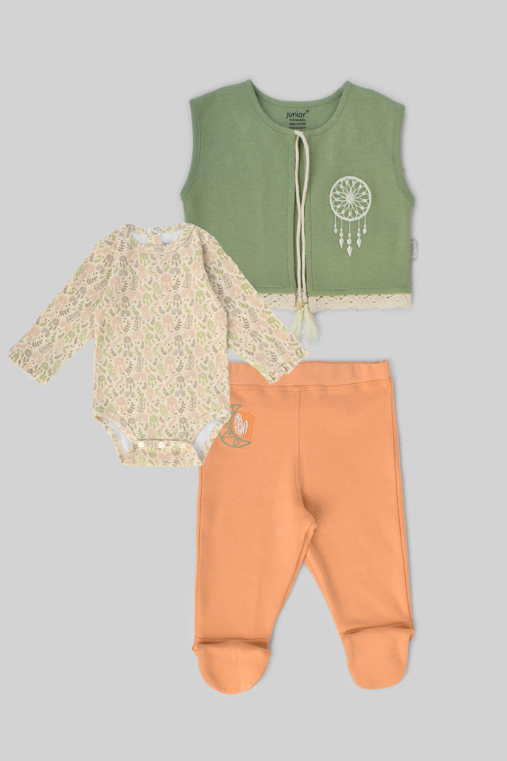 Rouned Printed Pajamas Set