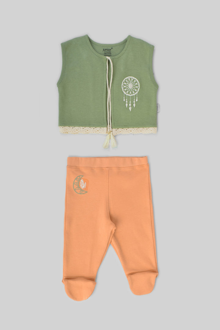 Rouned Printed Pajamas Set