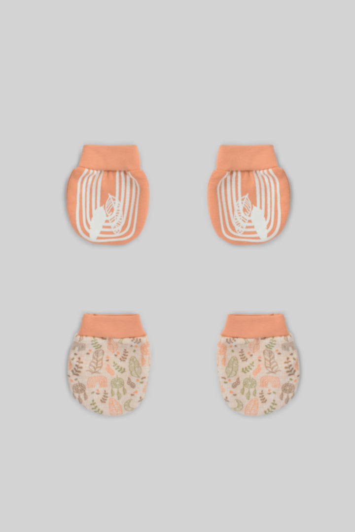Printed Baby Mittens Pack Of 2