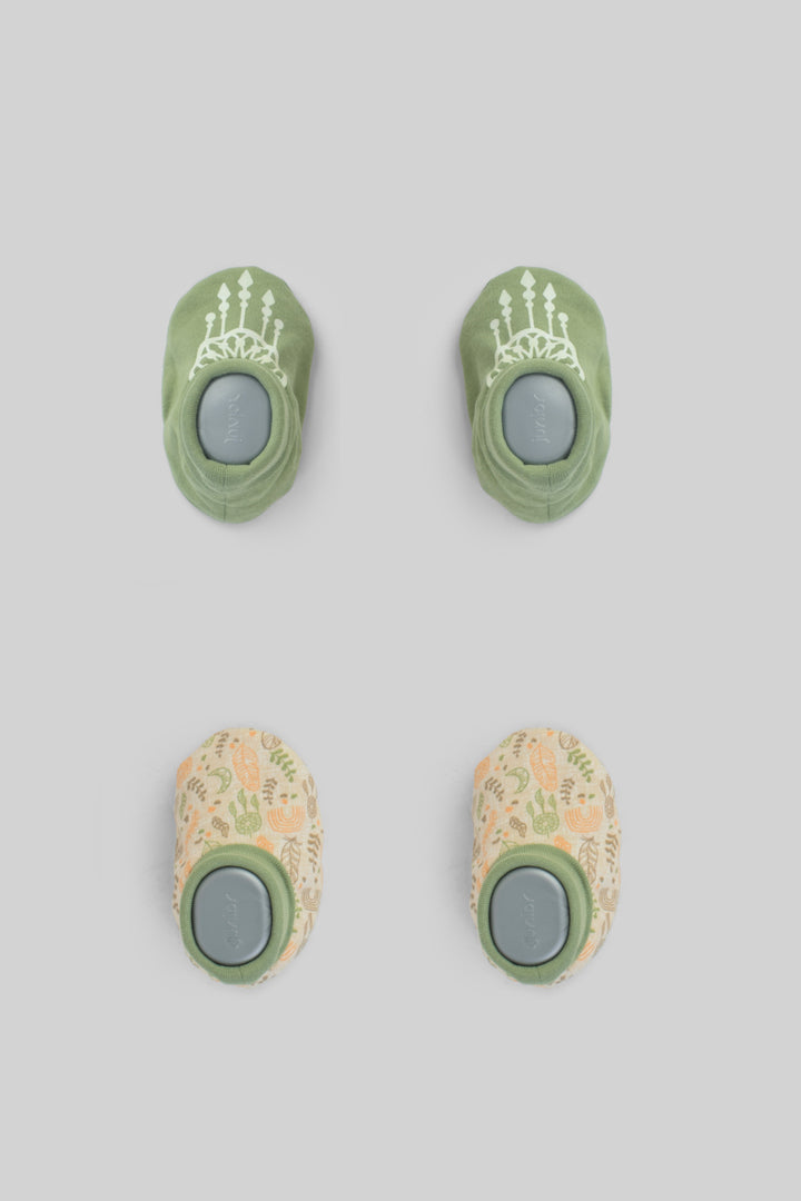 Printed Baby Slippers Pack Of 2