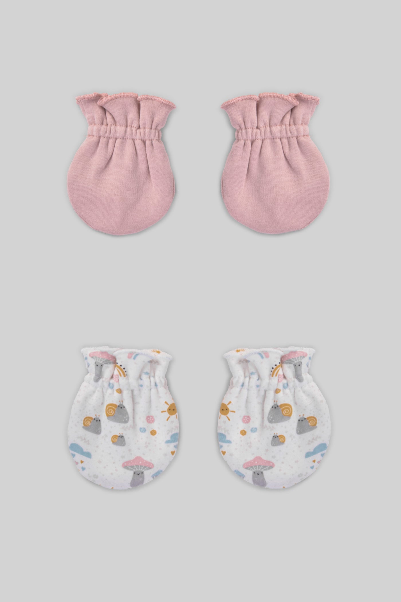 Printed Baby Mittens P/2