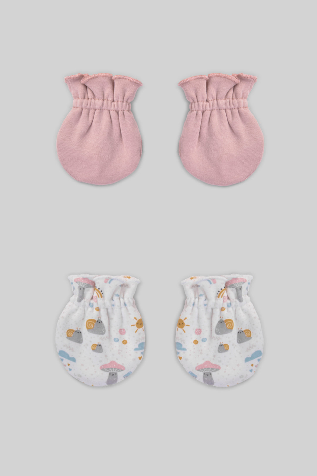 Printed Baby Mittens Pack Of 2
